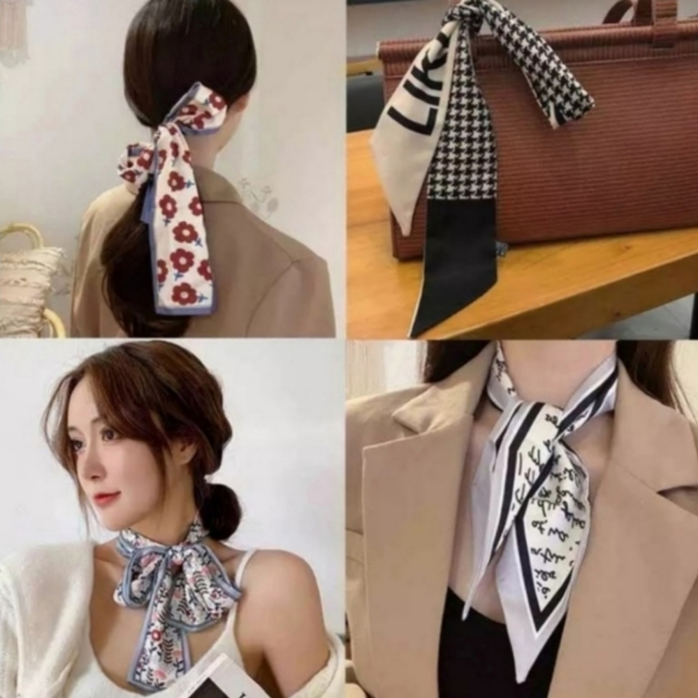 Classic Pattern II Twilly Scarf - Picture 6 of 9